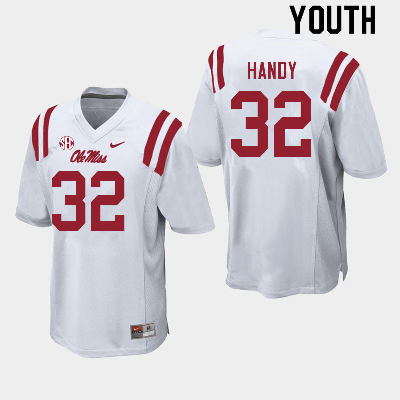 Jaden Handy Ole Miss Rebels NCAA Youth White #32 Stitched Limited College Football Jersey CAL4358MB